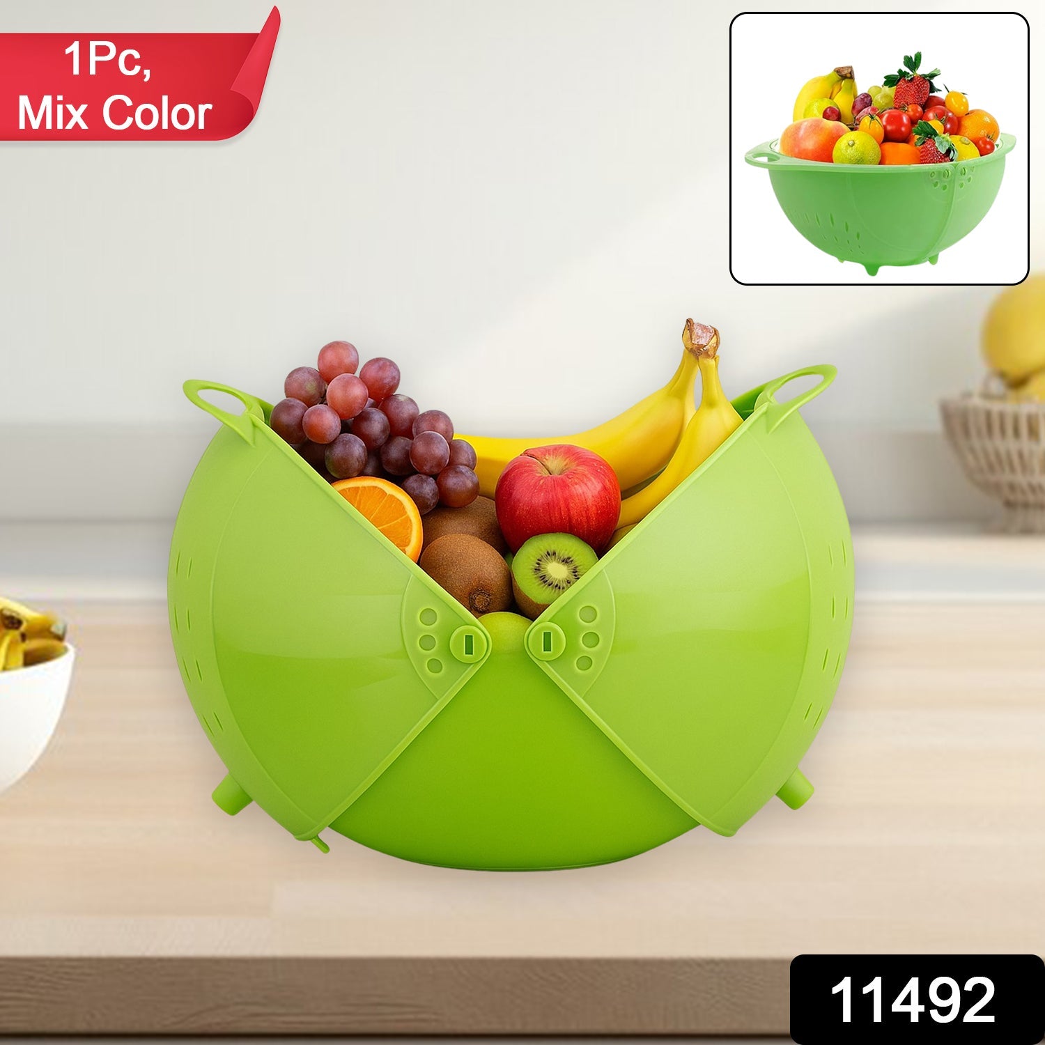 Apex Smart Basket 3in1 Multiuse Fruit And Vegetable Bowl (1 Pc / Mix Color) Apex Smart Basket 3in1 Multiuse Fruit And Vegetable Bowl (1 Pc / Mix Color)